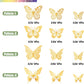 3D Gold Butterfly Wall Decor | Removable Stickers ( 12 Pcs )