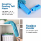 Flexible Microfiber Fan Duster with Telescopic Metal Rod – Random Color