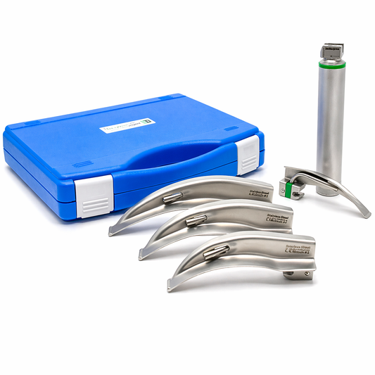Laryngoscope Set with 4 Blades (S: Adult)