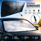 Car Umbrella Sun Shade Cover for Windshield UV Reflecting Foldable Front Car Sunshade Umbrella
