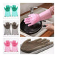 1 Pair Silicone Dishwashing Gloves