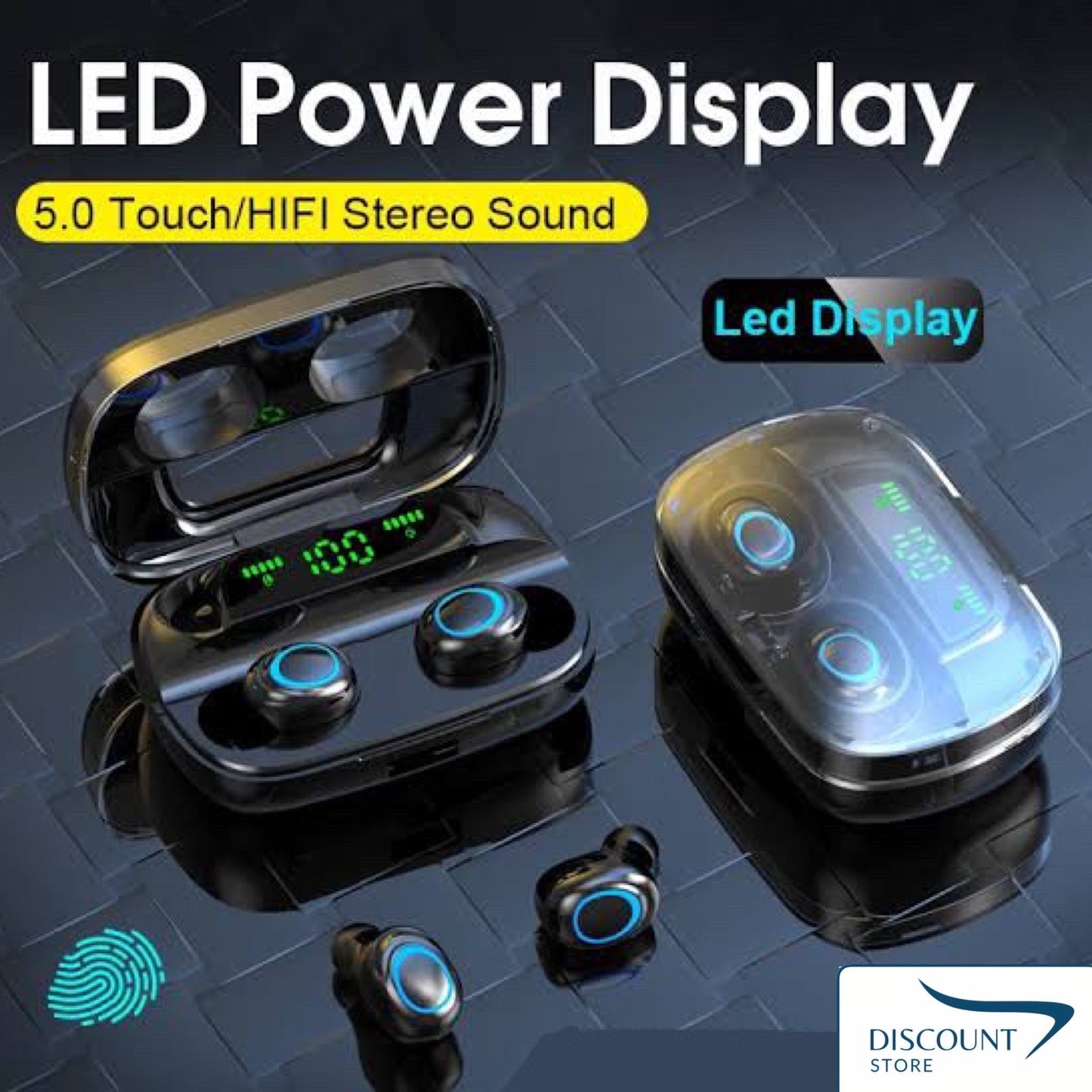 M10 Wireless TWS V5.1 EarBuds with Touch Display